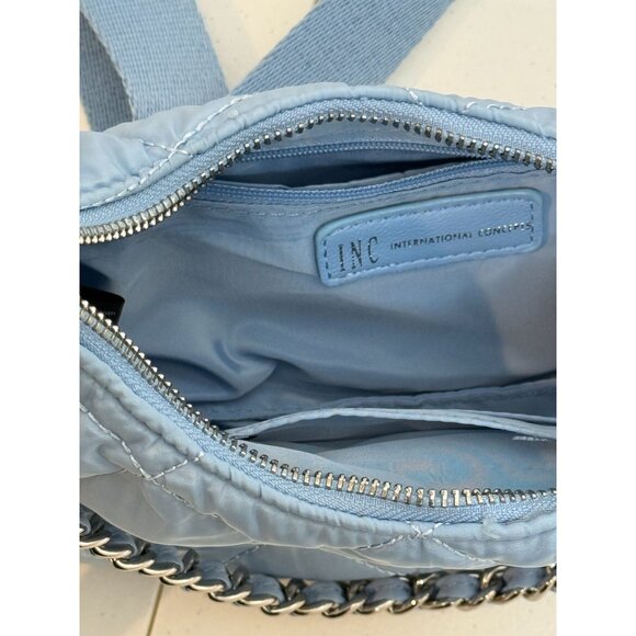 INC International Concepts Blue Quilted Crossbody Shoulder Bag Purse Handbag - Picture 7 of 14